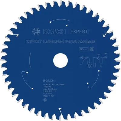 Produktbild von EXPERT Laminated Panel Kreissägeblatt, 165x1,8x20 mm, Z48, Zahnwinkel -5°