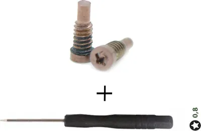Produktbild von 2x iPhone 8 / Plus + Gehäuseschraube Pentalobe Schraube Set  Gold