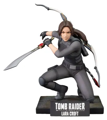 Obrázok produktu pre Socha Lara Croft z filmu Tomb Raider, vyrobená z PVC, výška 19 cm