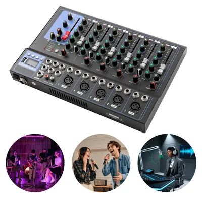 Produktbild von Audio-Mischer, 7 Kanäle, Echtzeitüberwachung, schwarz