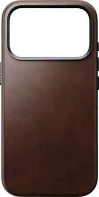 Productafbeelding van Nomad Traditionele lederen hoes voor iPhone 17 Pro, rustiek bruin.