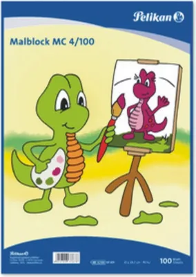 A cartoon dinosaur painting a picture of another dinosaur on an easel.