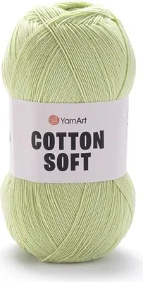 Produktbild von YarnArt Baumwolle Soft 11 – Weiches Baumwollgarn in Hellgrün, 100g – Ideal für Babyprojekte & Sommermode