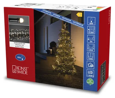 LED-Lichterkette 800 Lichter, 5 m, warmweiß, Innen & Außen