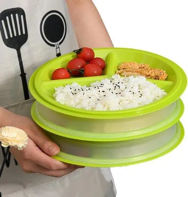 Zdjęcie produktu dla Zestaw pojemników do mikrofalówki - 3 sztuki - wolny od BPA - wielokrotnego użytku - do użytku w mikrofalówce i zamrażarce
