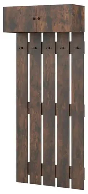 Produktbild von Wandgarderobe mit 5 Haken und Schrank mit 2 Türen