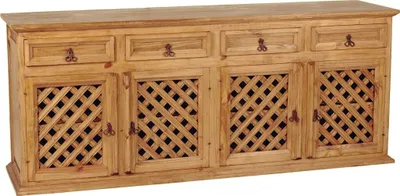 Produktbild von MiaMöbel Sideboard Mexico Möbel 210x87x52 cm Landhausstil Massivholz Pinie Honig