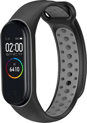 Image de Bracelet sport en silicone imoshion pour Xiaomi Mi Band 3 / 4 - Noir / Gris