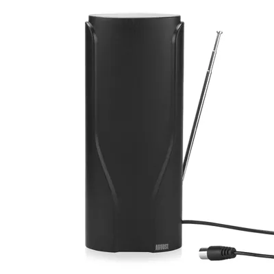 Image de Antenne intérieure télescopique portable DVB-T2 UHF à gain élevé (8 dB) avec câble de 5 m - August DTA600
