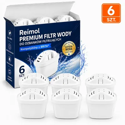 Produktbild von Wasserfilterkartuschen - Aktivkohlefilter - 6er-Pack - Mehrschicht-Filtration - Reduziert Kalk, Chlor und Verunreinigungen - Verbessert den Geschmack