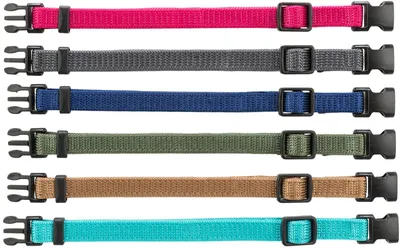 Produktbild von Trixie Welpenhalsbänder ML: 2235 cm/10 mm, 6 St., braun, beige, silbergrau, rosa, hellblau, orange