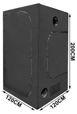 Produktbild von Anbautunnel 120x120x200 cm - 600D Oxford-Stoff - 13,5 kg - Indoor-Anbaubox für Hydroponik