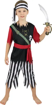 Produktbild von Rappa 884144 Verkleidung Piratenkostüm für Jungs von 6 - 8 Jahren - 4 Teile