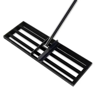Image de Râteaux robustes pour aplanir la pelouse, manche réglable, construction en acier inoxydable, 1 lot