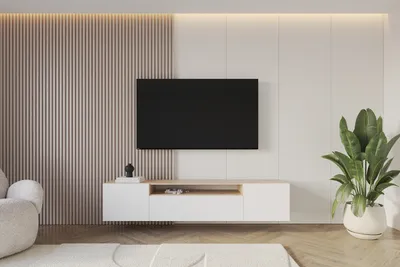 Produktbild von ALTDECOR TV-Schrank ELIO-W mit modernen Fronten, 200x40x41 Lowboard hängend, TV Möbel, TV Cabinet, Fernsehtisch, Fernsehschrank, TV Kommode, TV Tisch, TV Sideboard, TV Board - Artisan / Weiß