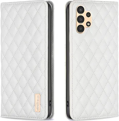 Produktbild von Galaxy A13 Hülle, Elegant Bookstyle Flip Leder Kartenfächer Schutzhülle mit Ständer für Samsung Galaxy A13 4G / A13 5G Weiß