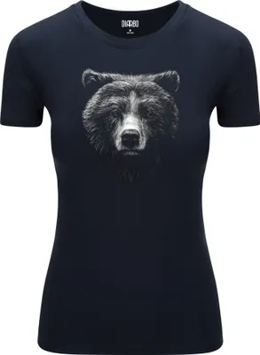 Produktbild von Diarbo Damen T-Shirt mit Aufdruck Wildtierporträts Bärenkopf Dunkelblau Gr.XXL