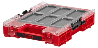 Produktbild von Qbrick System ONE Organizer M MFI RED ULTRA HD stapelbar 365 x 265 x 77 mm 2,5 l IP66 mit Schaumstoffeinlage
