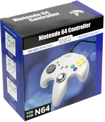 Produktbild von Eaxus® Controller geeignet für N64 - Gamepad kompatibel mit N64 Konsole mit vielen Funktionen, Grau