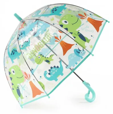 Productafbeelding van Kinderen Transparante Paraplu met Dinosauruspatroon, 70 cm