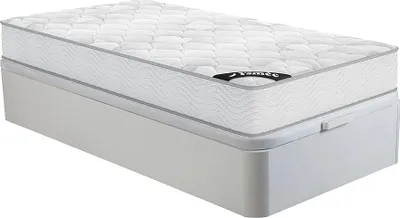 Produktbild von Set 90 x 190 cm Rahmen mit Box weiß + 20 cm dicke Matratze mit Taschenfedern - SONGE by YSMÉE
