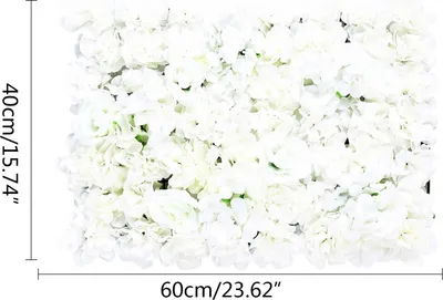 Produktbild von Kunstblumen Blumenwand - Wandpanel Set 20 Stück - Seidenblumen 40x60 cm - Blütenköpfe - Hochzeits Hintergrund Deko - Mehrfarbig