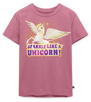 Produktbild von Spreadshirt Mia and Me Onchao Glitzer Wie Ein Einhorn Kinder Premium T-Shirt, 122/128 (6 Jahre), Mauve