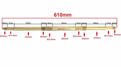 Produktbild von Hinterachsrohr für ATV 110/125 610mm