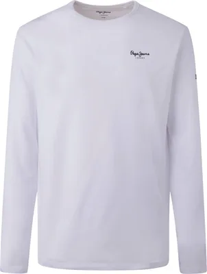 Produktbild von Pepe Jeans Herren LANGARM-T-SHIRT Weiß PM508211ORIGINALBASIC2LONG_BI800 : Größe - S Größe: S