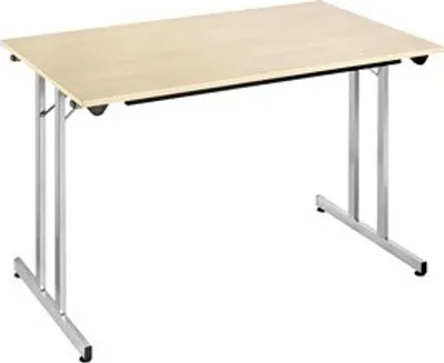 Produktbild von SODEMATUB Mehrzwecktisch ahorn rechteckig, Vierkantrohr silber, 120,0 x 70,0 x 74,0 cm