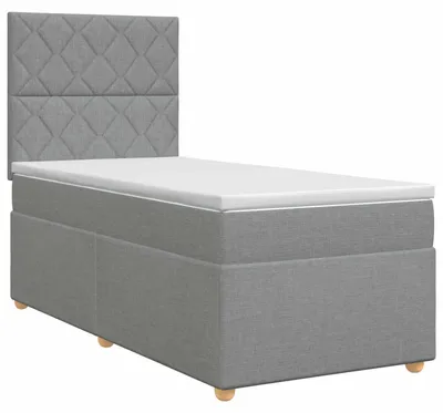 Obrázok produktu pre vidaXL Box spring posteľ s matracom svetlosivá 100 x 200 cm látka