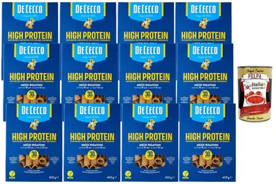 Produktbild von De Cecco Italian Gourmet Pasta Mezzi Rigatoni proteica High Protein vegan 12 x 400g