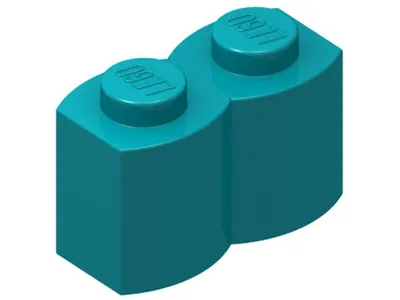 Produktbild von 1x2 Pallisade - 250 Stück Dunkles Türkis