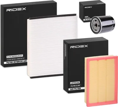 Produktbild von RIDEX Filterset Inspektionspaket Filtersatz für FORD Focus II Schrägheck (DA, HCP, DP) Focus II Kombi (DA, FFS, DS) FOCUS II Cabriolet für VOLVO V50