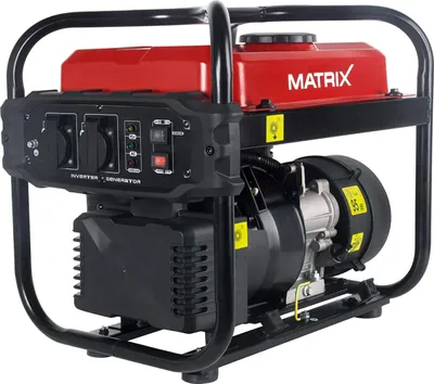 Produktbild von Matrix Notstromaggregat Benzin leise Generator Inverter Stromerzeuger Benzin Stromaggregat tragbar Stromgenerator silent IG 2000i | 2000 Watt | 4 Takt | 2x230V | leise 64 dB(A) | leicht 21,5kg Gewicht