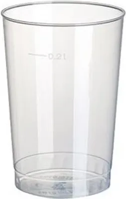 Produktbild von Mehrweg-Trinkbecher PP 0,2 l Ø 6,8 cm · 9,8 cm transluzent