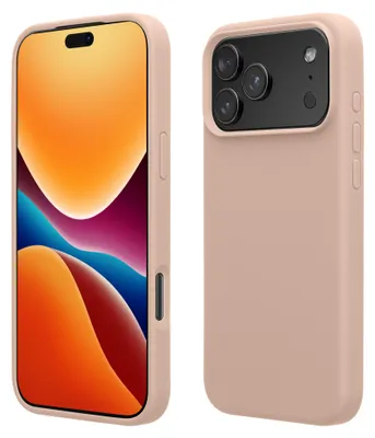 Produktbild von kwmobile Handyhülle für iPhone 17 Pro Max Hülle, für iPhone 17 Pro Max Case - Hülle Silikon - kabelloses Laden - Coconut Swirl