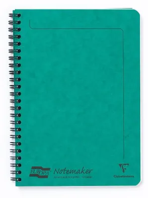 Obrázek produktu pro Spirálový zápisník Clairefontaine Europe A5 60bl lin Green