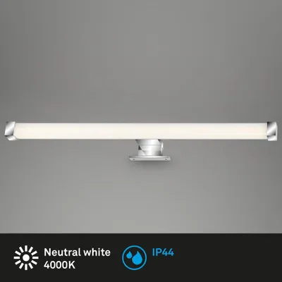 Produktbild von BRILONER REPENS Spiegelleuchte, IP44 Spritzwasserschutz, Neutralweißes Licht, 2 in 1 Montage, chromfarbig, 52,5 x 10,3 x 4 cm