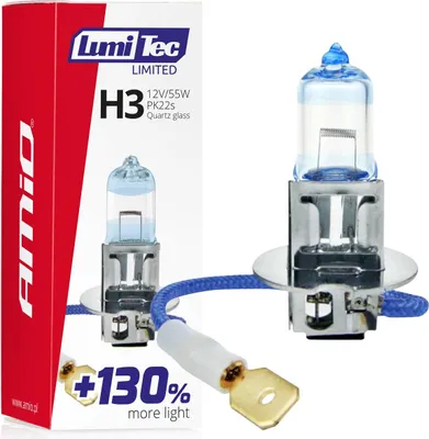 Produktbild von Halogenlampe H3 12V 55W +130% LumiTec LIMITED AMIO-02131 Quarzglas