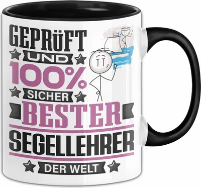 Produktbild von Segellehrer Geschenk Lustiger Spruch für Segellehrer Geschenkidee Bester Segellehrer Der Welt (Schwarz)