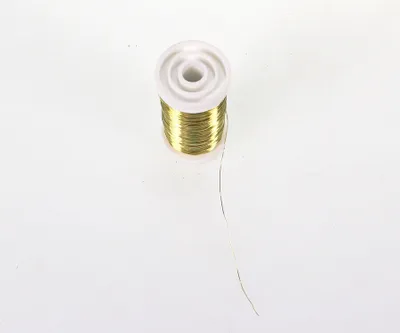 Produktbild von 100g Myrtendraht Golddraht Dekodraht gold 0,3mm ca.160m Basteldraht Draht