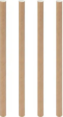 Produktbild von 300x Trinkhalme aus Papier dick braun natur Ø8mm 15cm