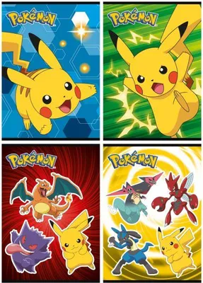 Immagine prodotto di Taccuino A5 16k line laminato a doppio colore Pokemon
