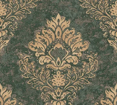 Zdjęcie produktu dla Livingwalls barokowa tapeta Metropolitan Stories tapeta z ornamentami Alena Petersburg włóknina tapeta zielone złoto 10,05 m x 0,53 m