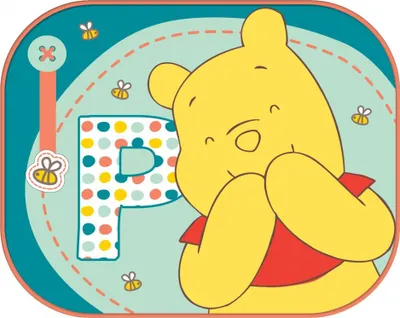Obrázek produktu pro Sluneční clona do auta pro děti s UV ochranou a přísavkou (sada 2 ks) Sluneční clona boční okno 44x35cm Disney Medvídek Pú licence děti chlapci