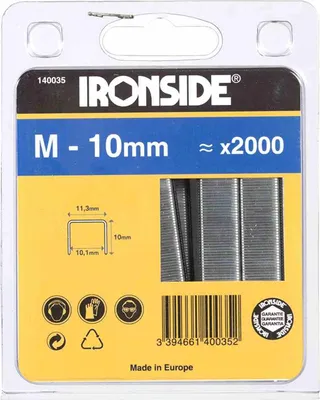 Produktbild von Ironside IR140035, Klammer-Kassetteneinheit, 1 cm, Befestigung, 1,13 cm, 2000 Heftklammern, Rocafix № 3, Rapid № 53, Arrow T21