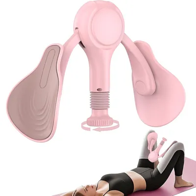 Produktbild von Oberschenkeltrainer 15×26 cm in Rosa, Beckenboden- und Beintraininggerät für Damen, vielseitiger Beckenbodentrainer für Po, Arme, Beine und Heimfitnes