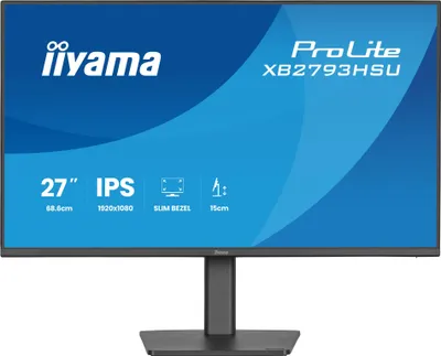 Produktbild von 27" IPS-panel, 1920x1080@120Hz, 15cm Height Adj. Stand, 1ms (MPRT), 350cd/m², 1500:1, Speakers, HDMI, DisplayPort, USB 2x2.0