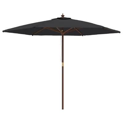 Immagine prodotto di Ombrellone da Giardino con Palo in Legno Nero 299x240 cm